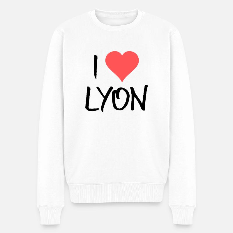 Lyon - Männer Premium Bio Pullover - Weiß