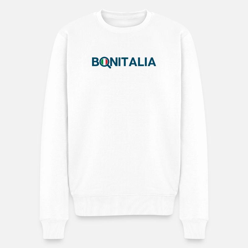 BONITALIA - Männer Premium Bio Pullover - Weiß