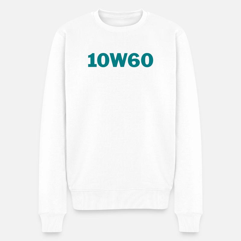 15 10w60 - Männer Premium Bio Pullover - Weiß
