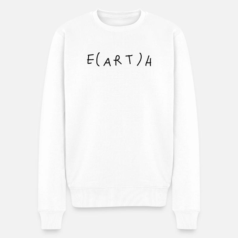 Erde ohne Kunst ist nur "eh" - Männer Premium Bio Pullover - Weiß