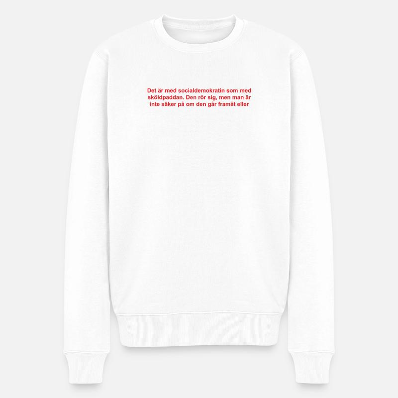 Sozialdemokraten Text - Männer Premium Bio Pullover - Weiß