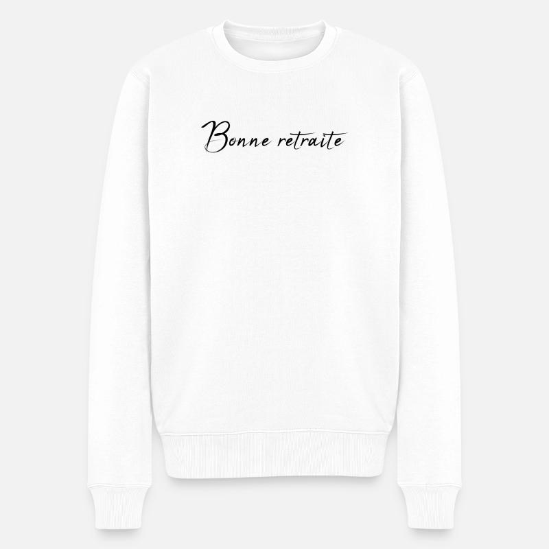 RETRAITE. COLLEGUE. RETRAITE. RETRAITEE. RETRAITE. - Pull Premium bio Homme - blanc