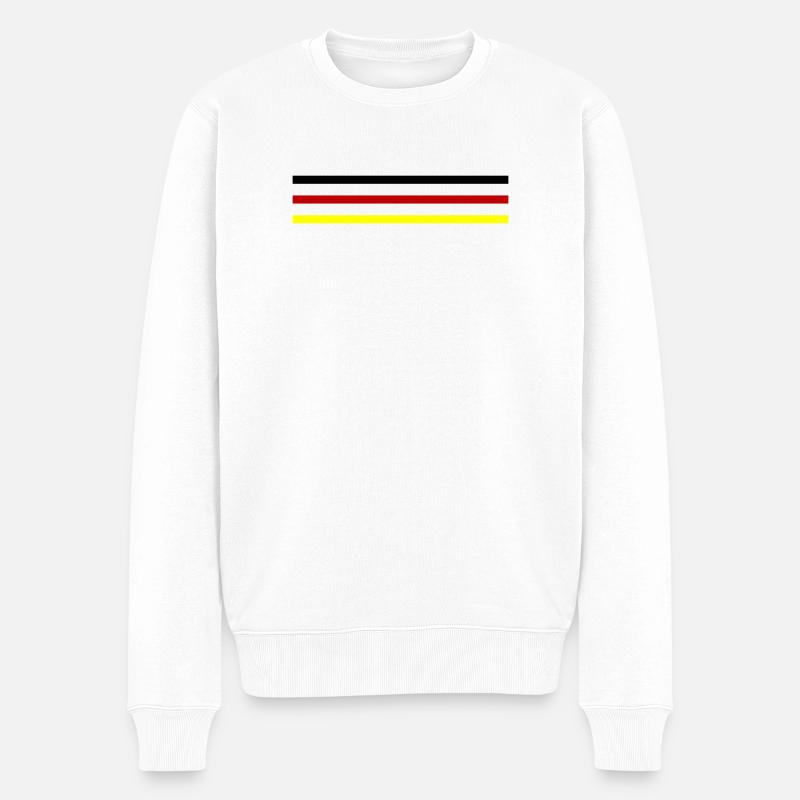Drapeau de la ligne d’Allemagne - Pull Premium bio Homme - blanc