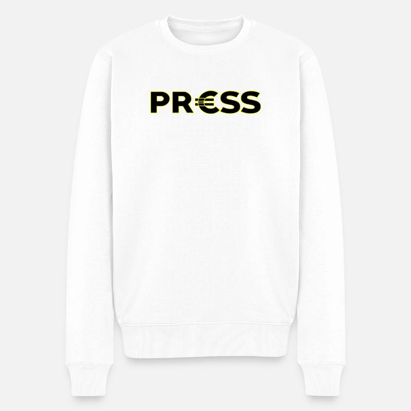 PRESS – pour les journalistes et les héros des médias - Pull Premium bio Homme - blanc