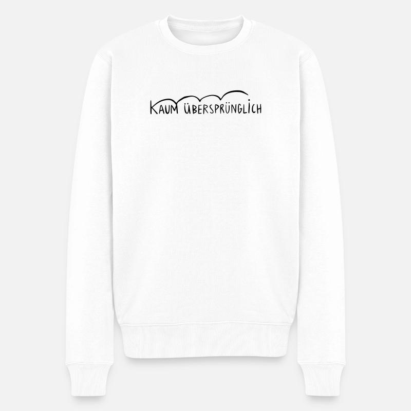 Kaum übersprünglich - Männer Premium Bio Pullover - Weiß