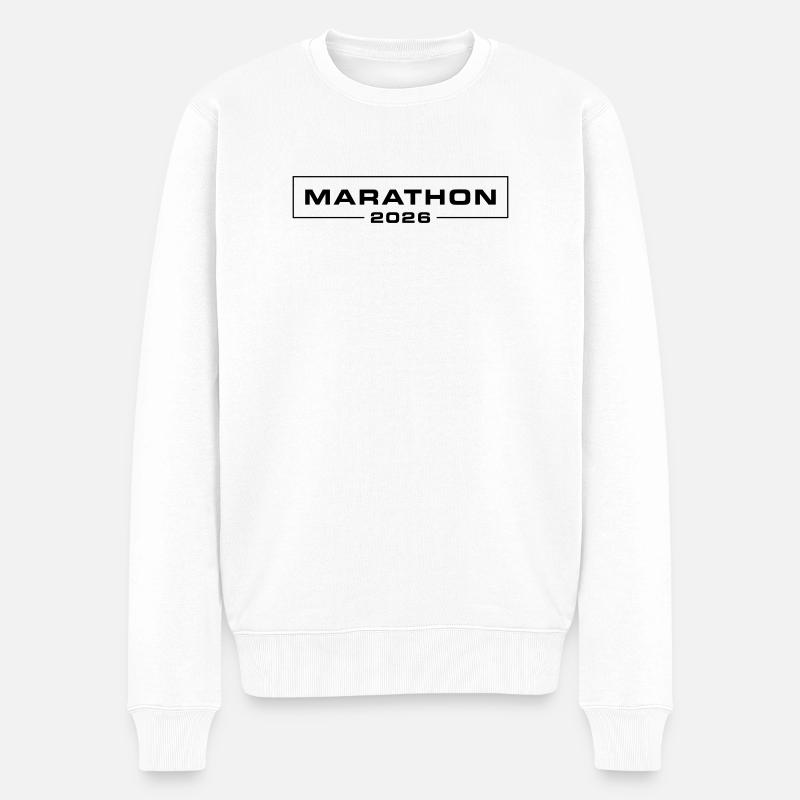 Marathon 2026 - Pull Premium bio Homme - blanc