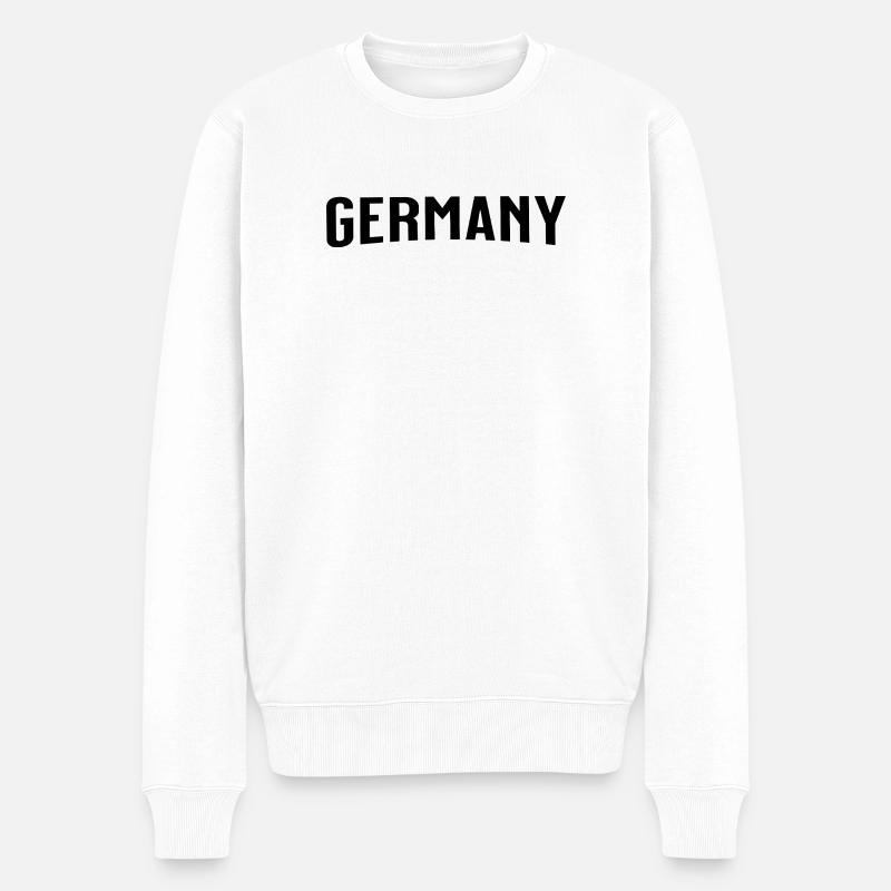Deutschland - Germany - Männer Premium Bio Pullover - Weiß
