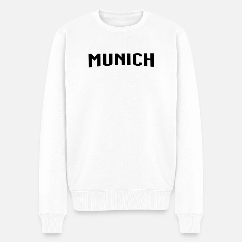 Munich - Männer Premium Bio Pullover - Weiß