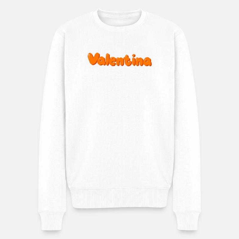 Valentina - Männer Premium Bio Pullover - Weiß