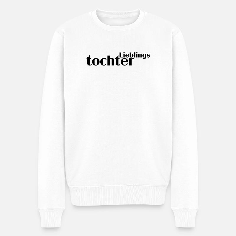 Lieblingstochter - Männer Premium Bio Pullover - Weiß