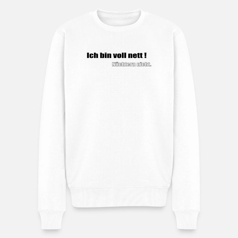 Voll nett - Männer Premium Bio Pullover - Weiß