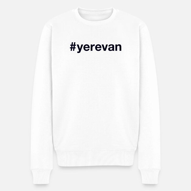 Yerevan Jerewan Armenia Armenien - Männer Premium Bio Pullover - Weiß