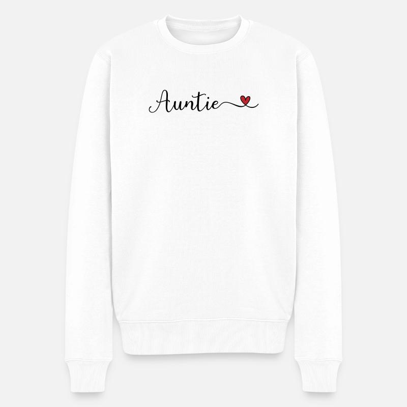 Auntie - Männer Premium Bio Pullover - Weiß
