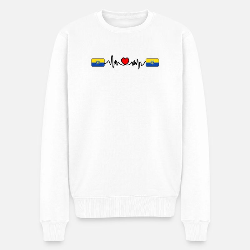 Battement de cœur de Zandvoort - Pull Premium bio Homme - blanc