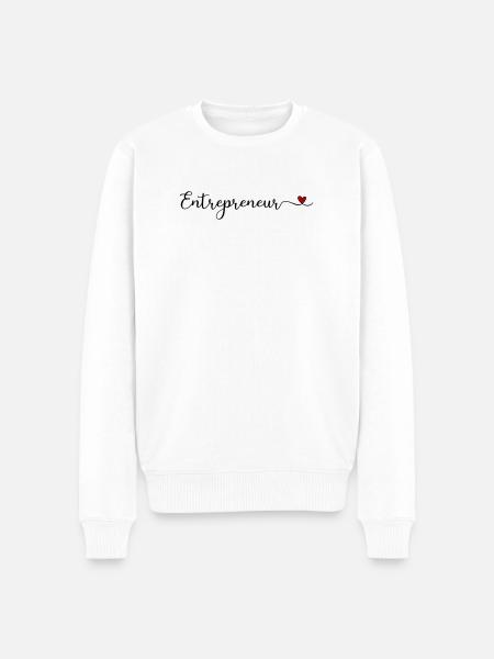 entrepreneur - Pull Premium bio Homme - blanc