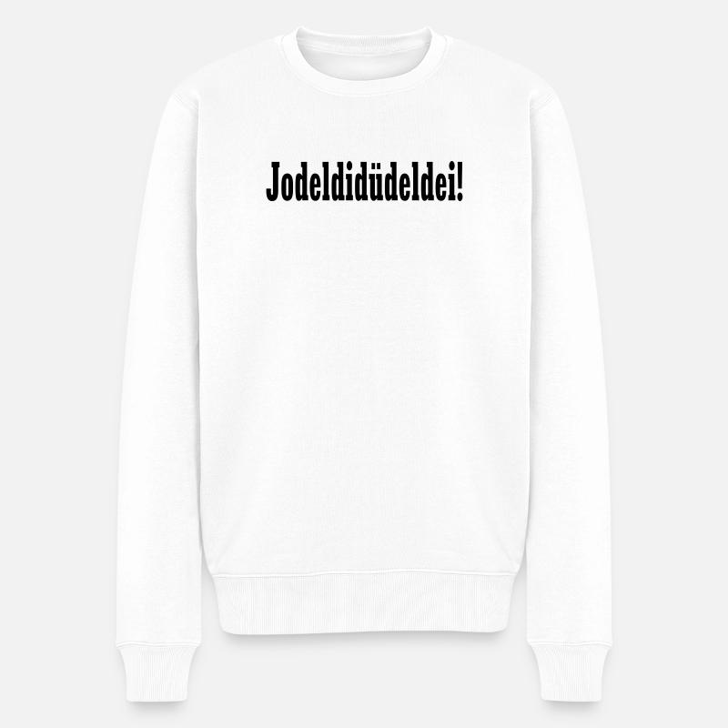 Party Gaudi Design - Jodeldidüdeldei –  - Männer Premium Bio Pullover - Weiß
