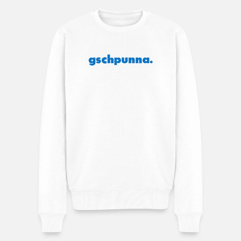 gschpunna. - Männer Premium Bio Pullover - Weiß