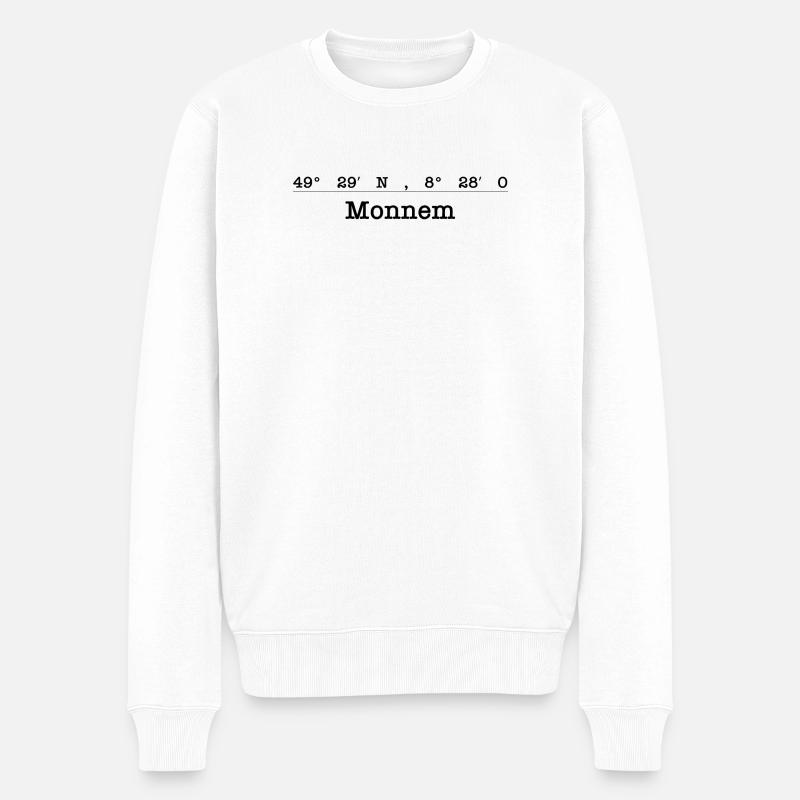 Coordonnées Mannheim Monnem - Pull Premium bio Homme - blanc