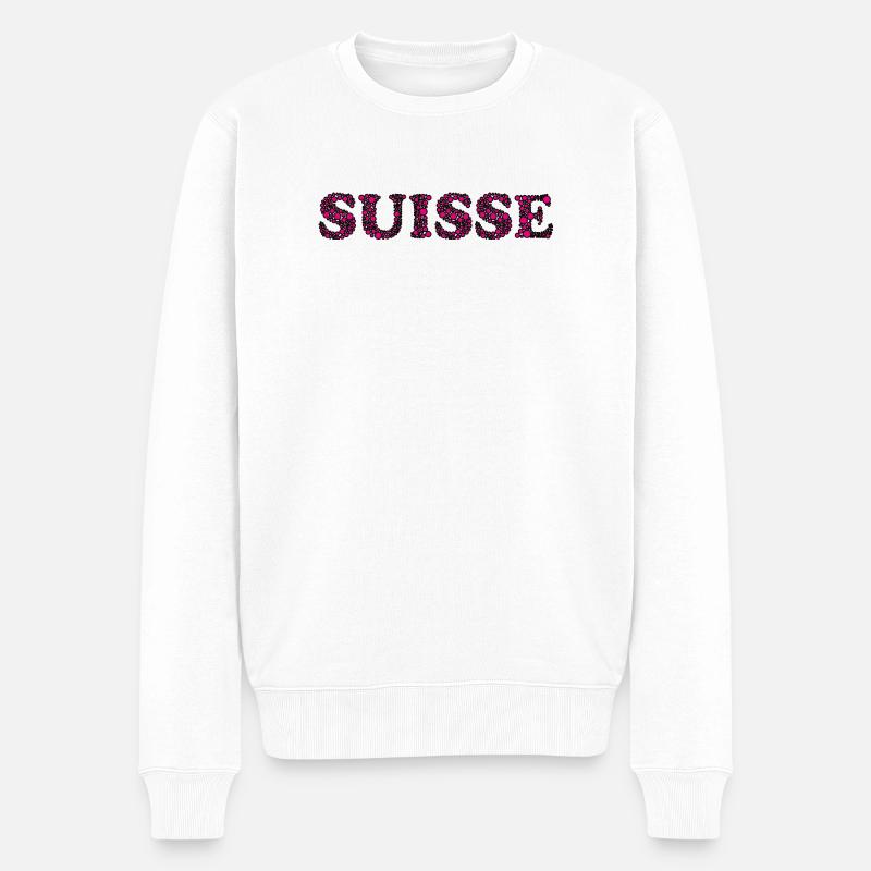 SUISSE. PAYS - Pull Premium bio Homme - blanc