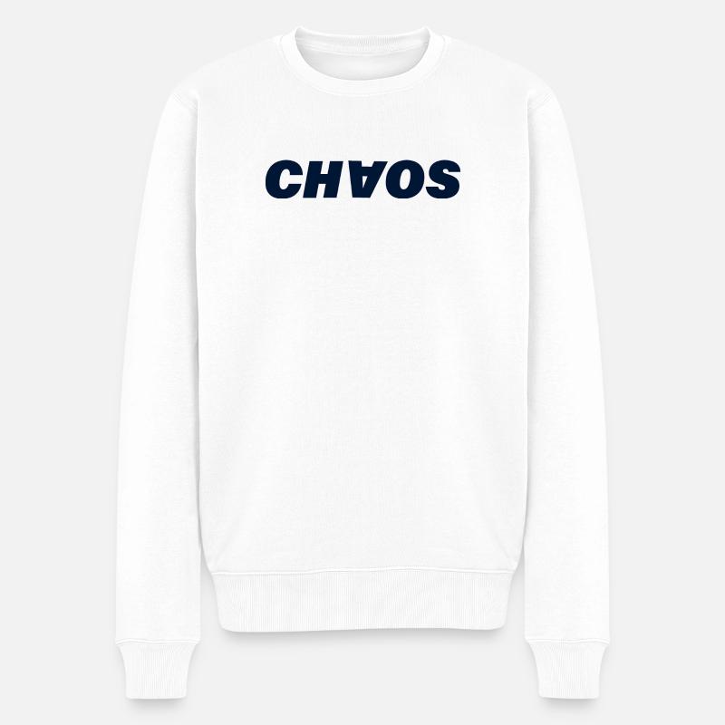 CHAOS - Pull Premium bio Homme - blanc