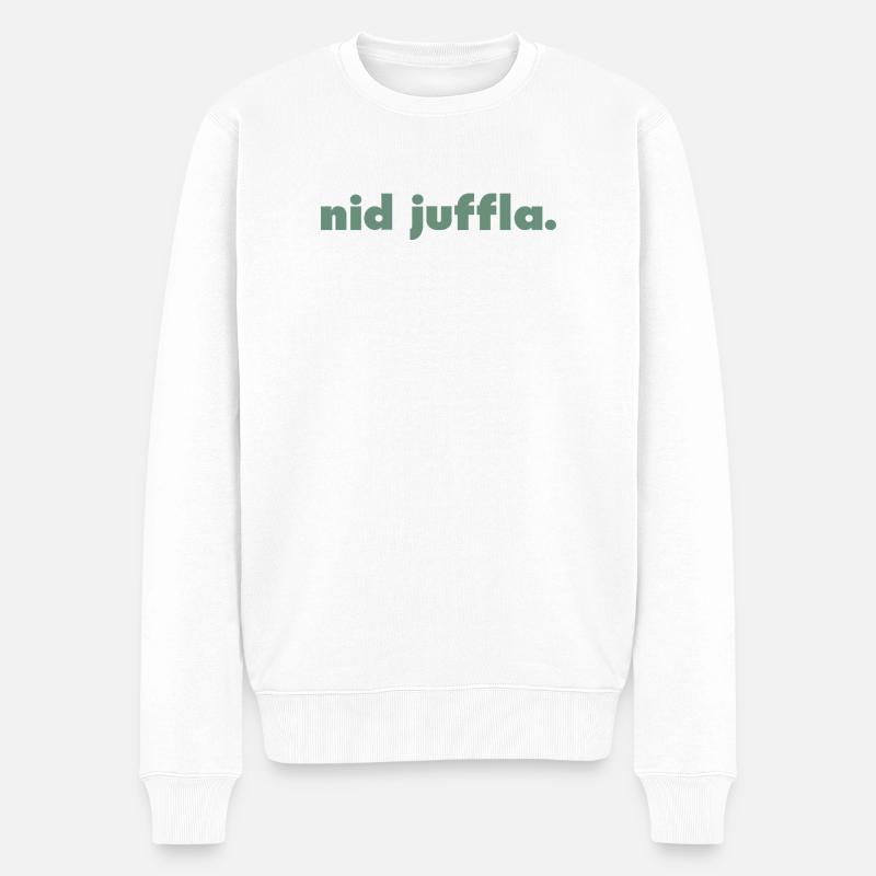 nid juffla. - Männer Premium Bio Pullover - Weiß