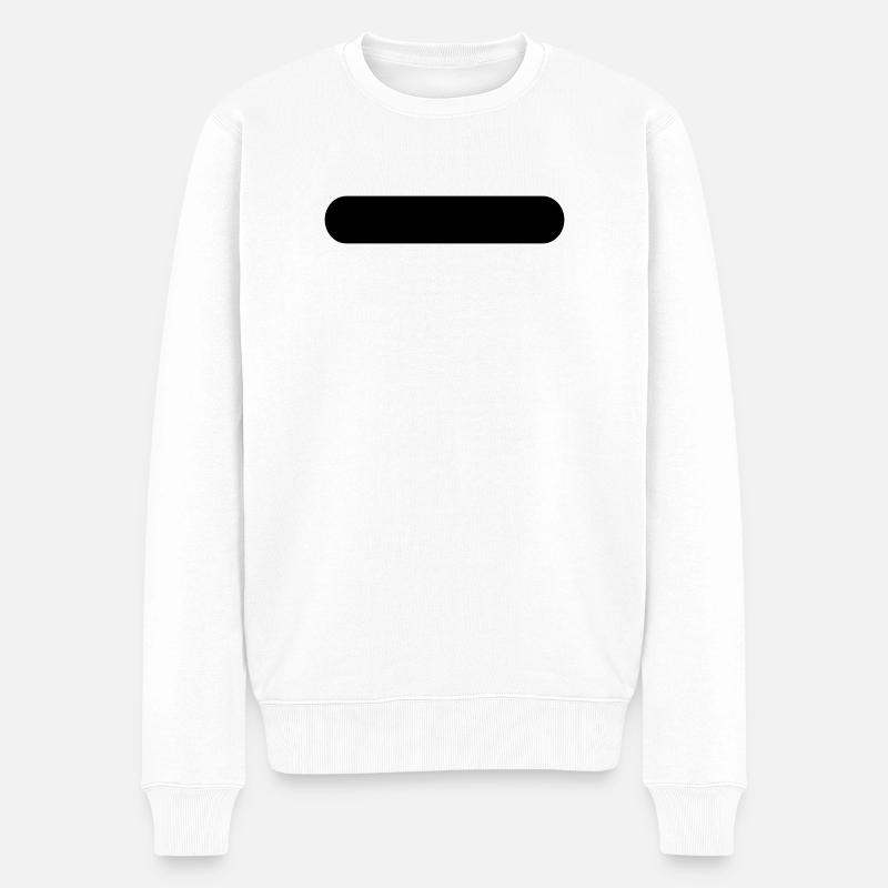 Button - Männer Premium Bio Pullover - Weiß