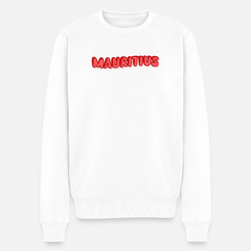 L’île Maurice comme vacances - Pull Premium bio Homme - blanc