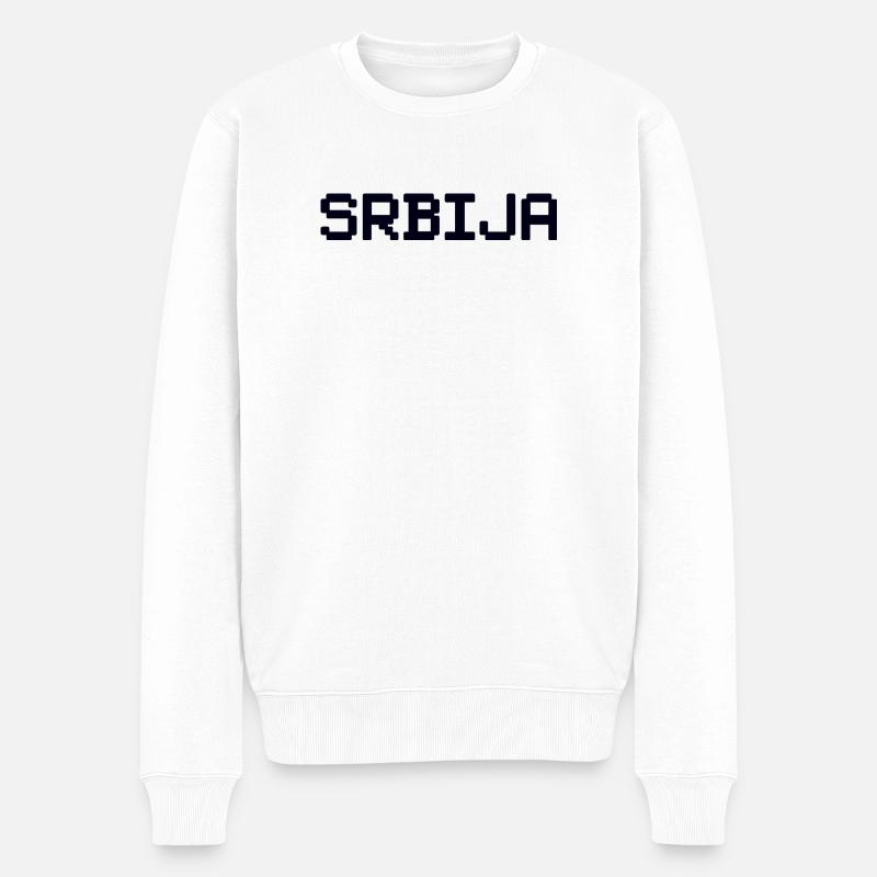 Serbie Serbien - Pull Premium bio Homme - blanc