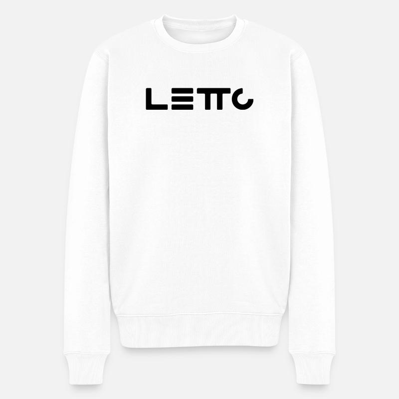 LeTTo Logo classique - Pull Premium bio Homme - blanc