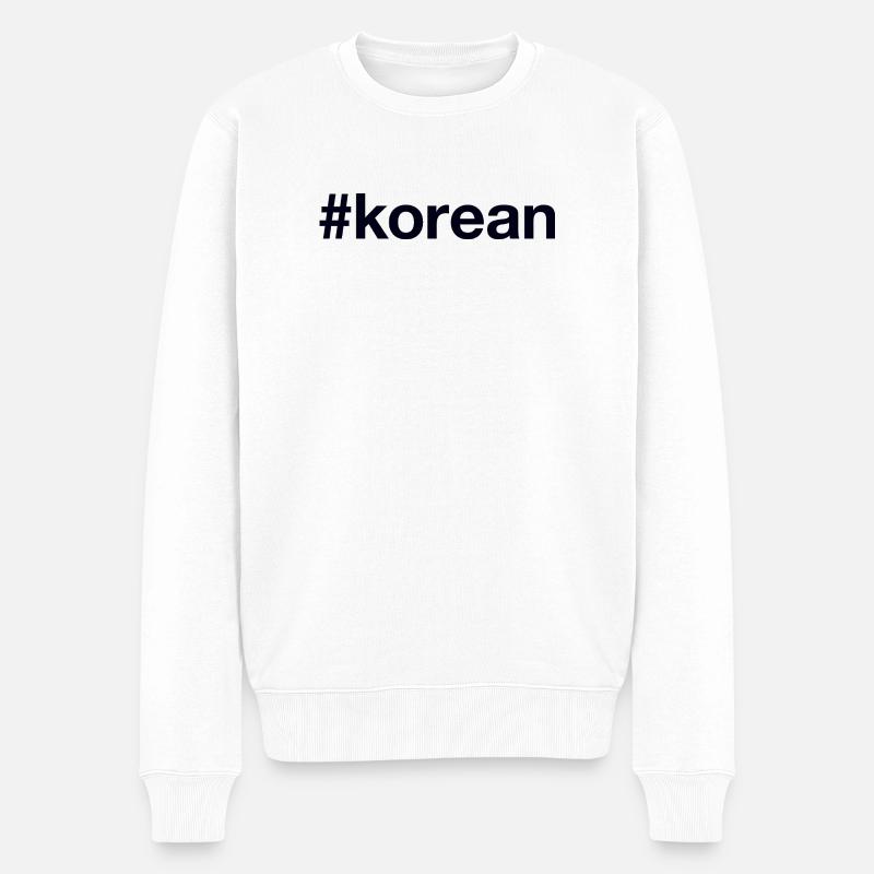 Korea Koreanisch - Männer Premium Bio Pullover - Weiß