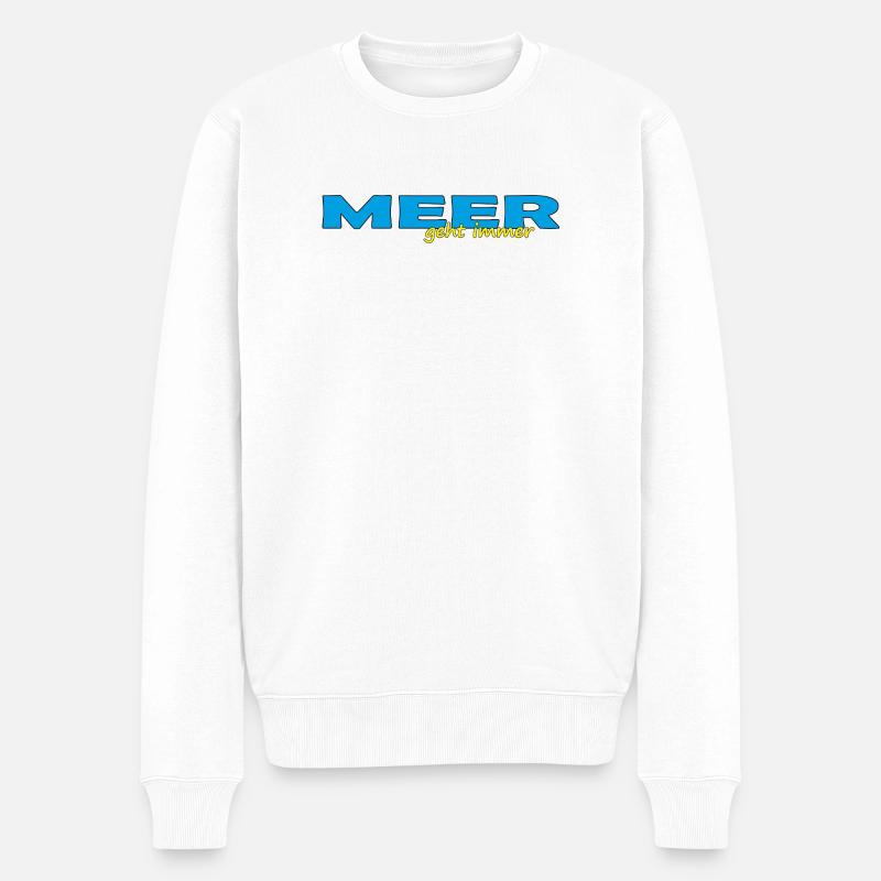MEER GEHT IMMER - Männer Premium Bio Pullover - Weiß