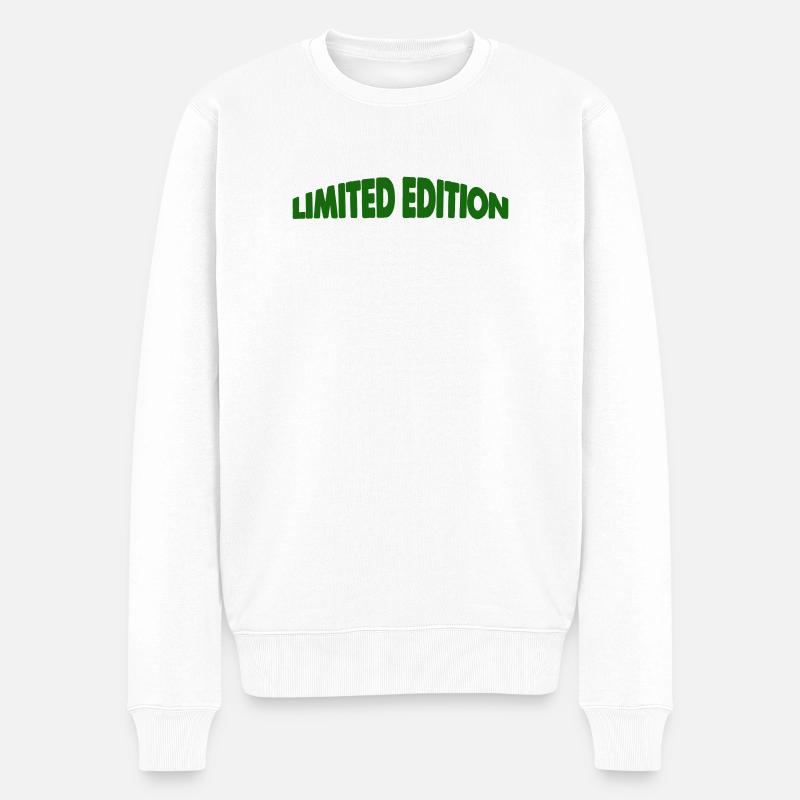Limited Edition - Männer Premium Bio Pullover - Weiß