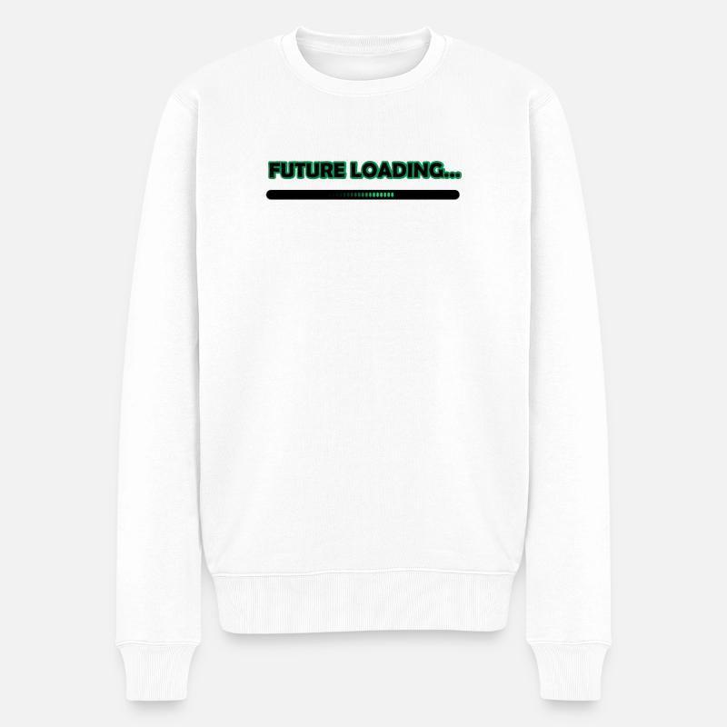 Départ du Progrès du Chargement Futur - Pull Premium bio Homme - blanc
