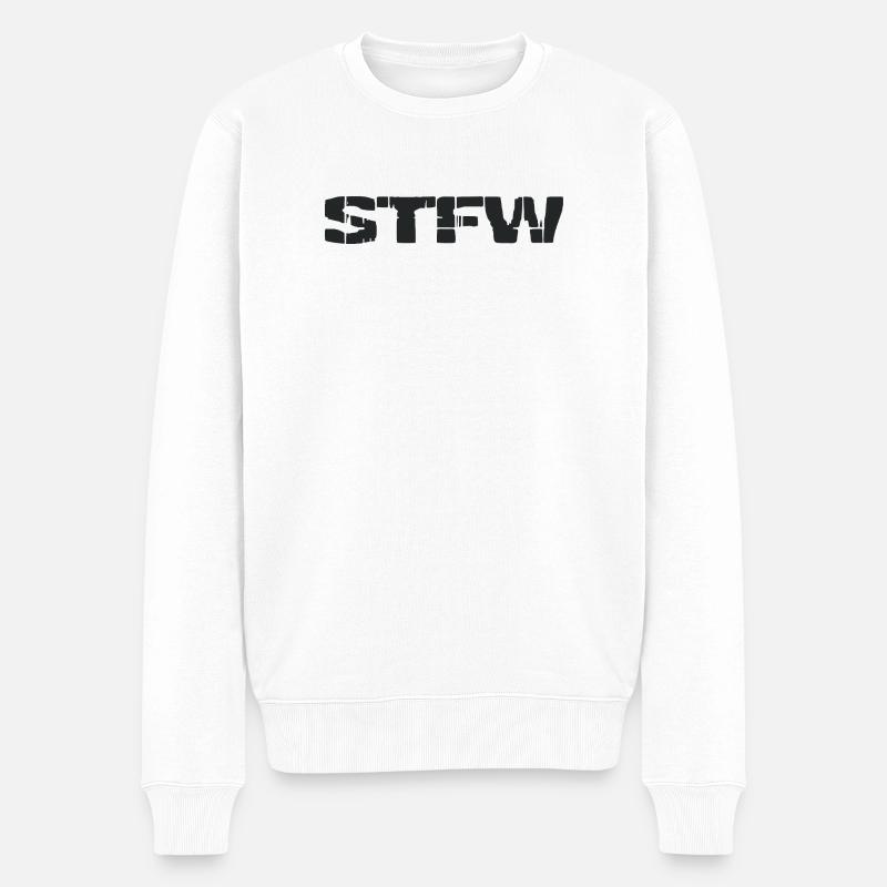 STFW - Search the fucking web - Pull Premium bio Homme - blanc
