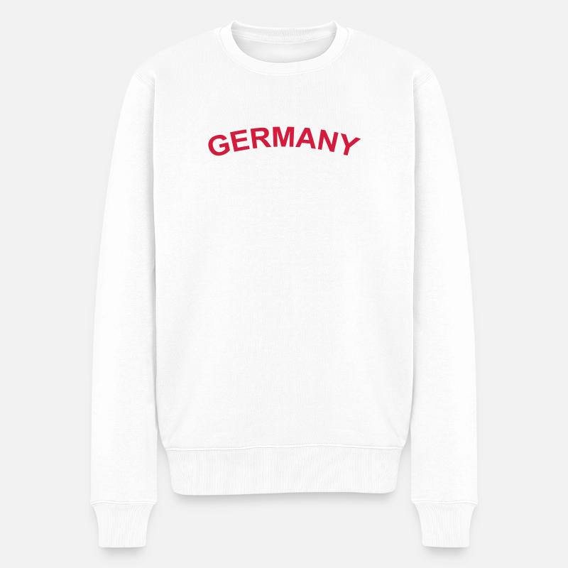 Germany - Männer Premium Bio Pullover - Weiß