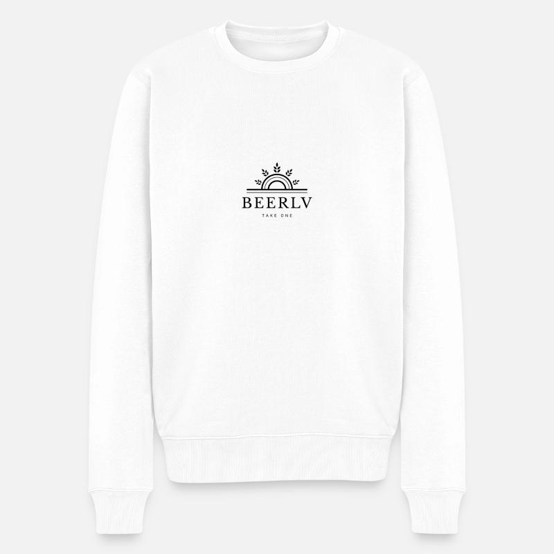 beerlove - Männer Premium Bio Pullover - Weiß