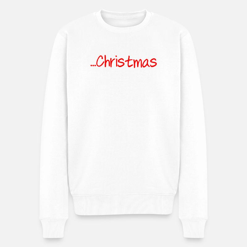 Frohe Weihnachten - Männer Premium Bio Pullover - Weiß