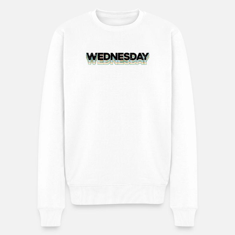 Mittwoch - Männer Premium Bio Pullover - Weiß