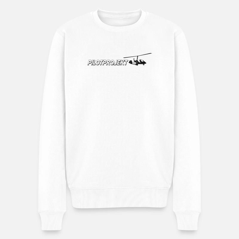PILOTPROJEKT Tragschrauber - Männer Premium Bio Pullover - Weiß