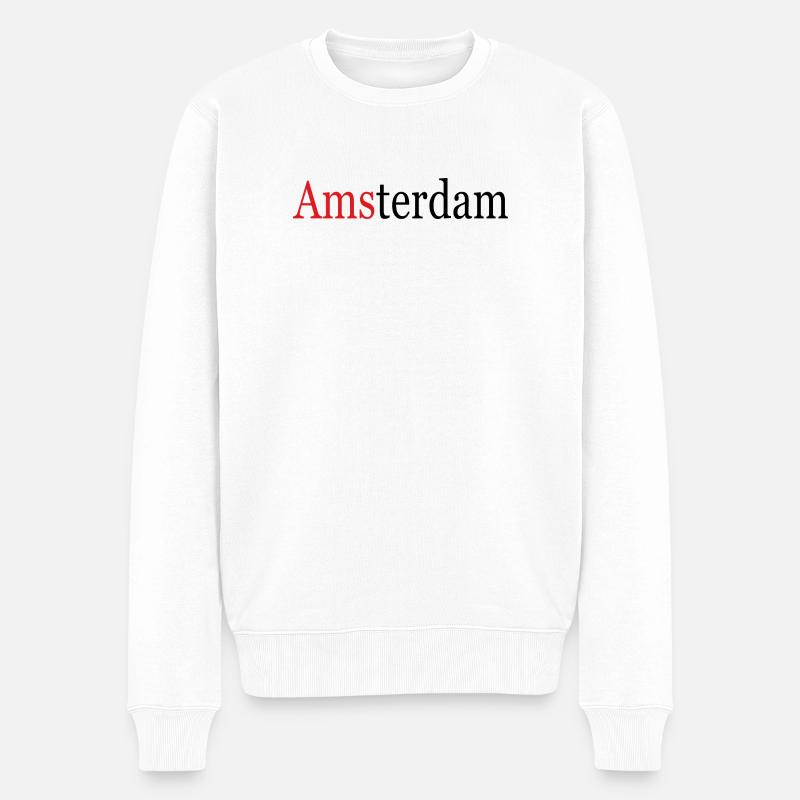 Amsterdam - Pull Premium bio Homme - blanc