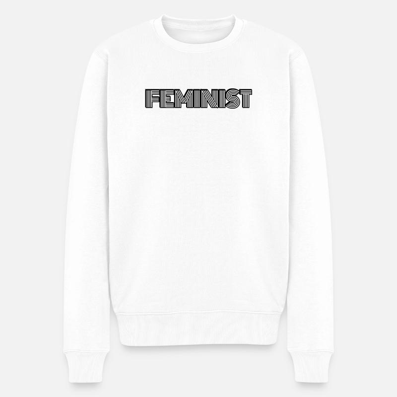 féministe - Pull Premium bio Homme - blanc