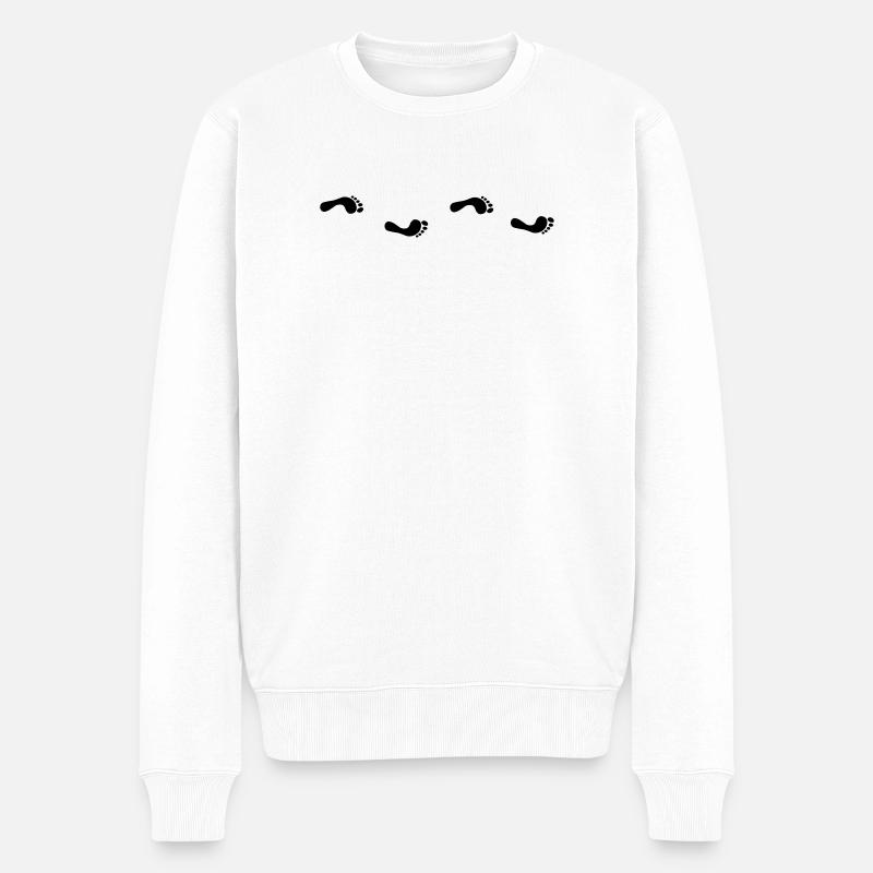 Empreintes de pas - Pull Premium bio Homme - blanc