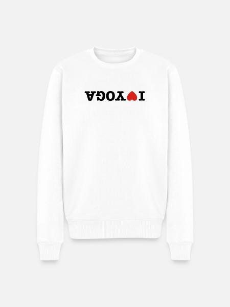 I love yoga - Men's Premium Organic Jumper - white