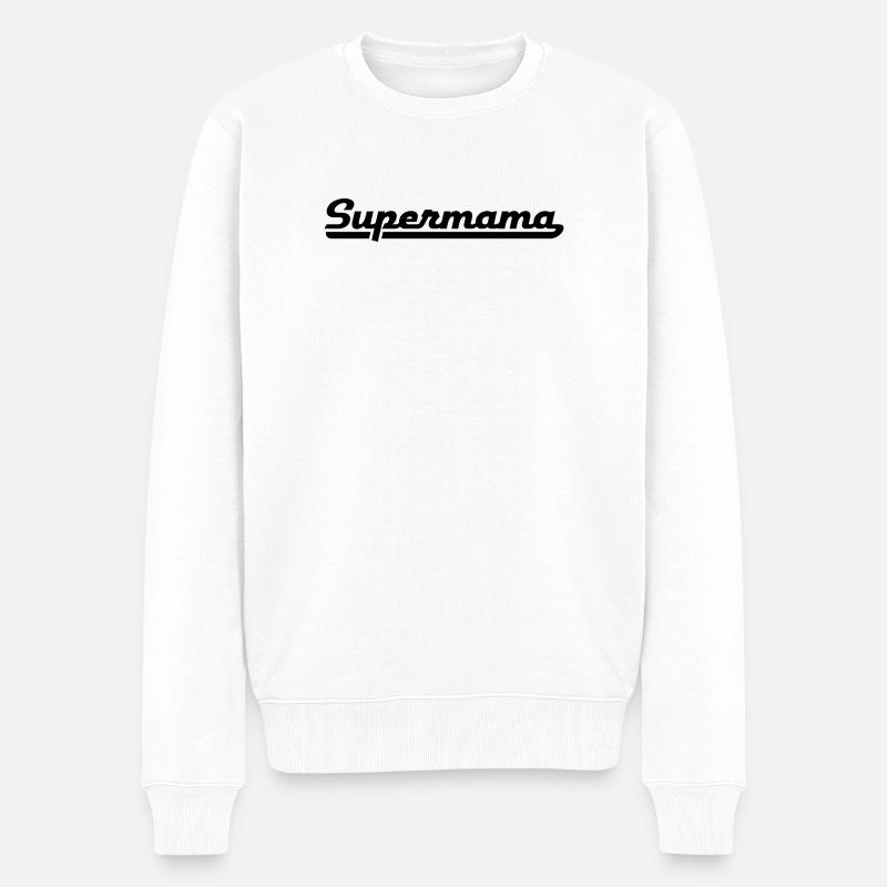 2541614 15919819 supermama - Männer Premium Bio Pullover - Weiß