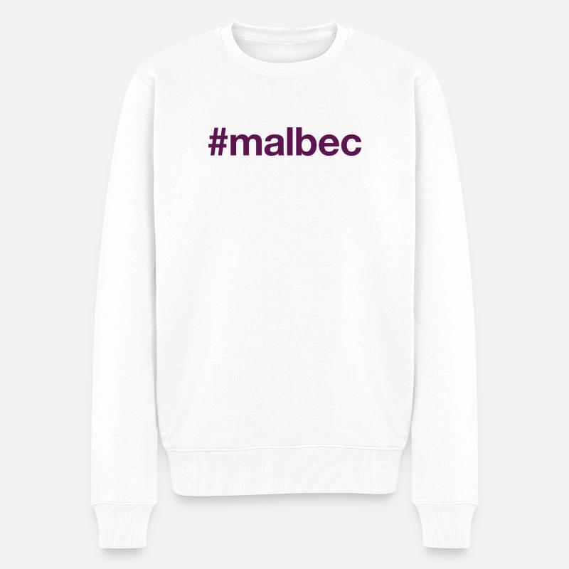 MALBEC Mot-clic - Pull Premium bio Homme - blanc