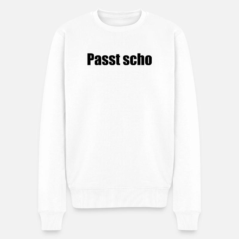Passt scho - Männer Premium Bio Pullover - Weiß
