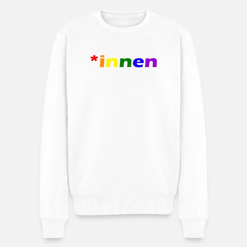 *innen Gendern - Männer Premium Bio Pullover - Weiß