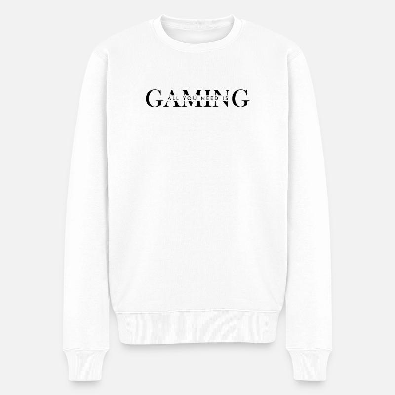 Tout ce dont vous avez besoin, c’est de jouer - Pull Premium bio Homme - blanc