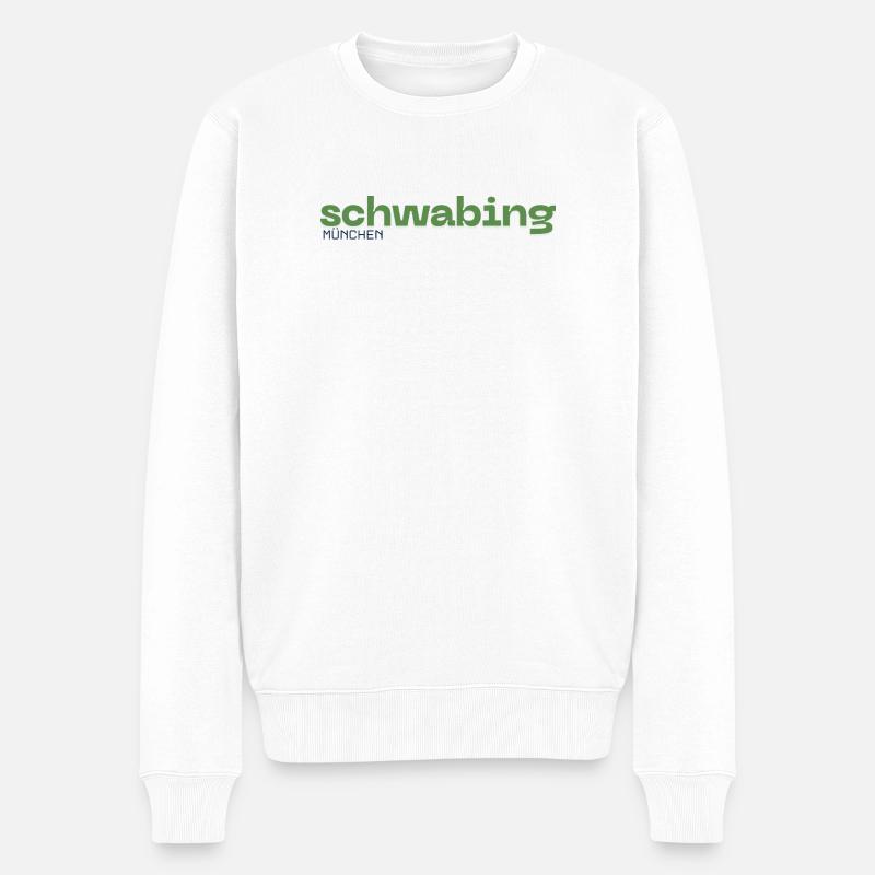 Schwabing Quartier de Munich - Pull Premium bio Homme - blanc