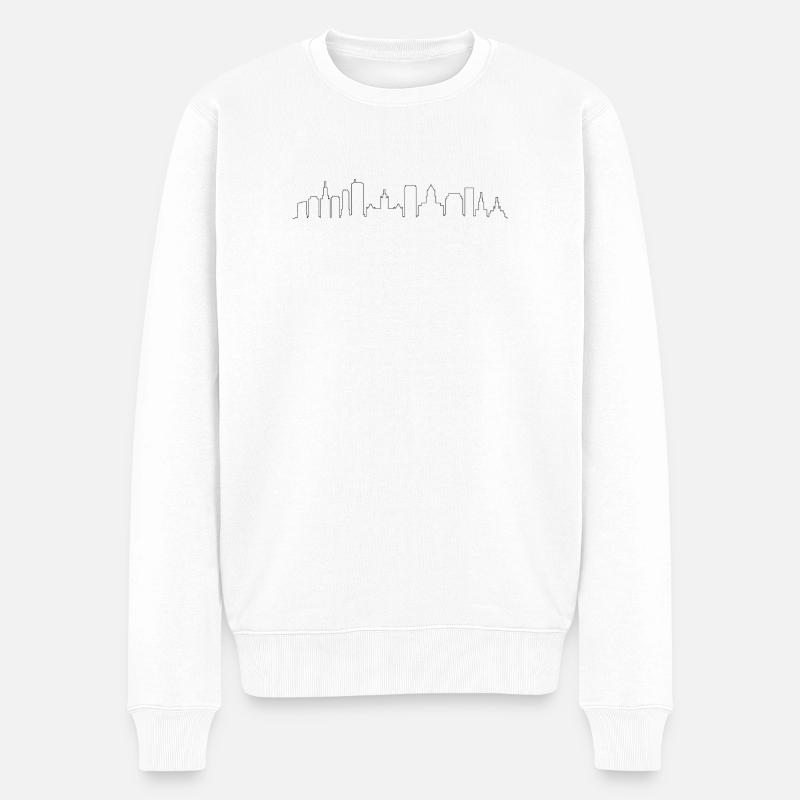 Silhouette de Buffalo - Pull Premium bio Homme - blanc